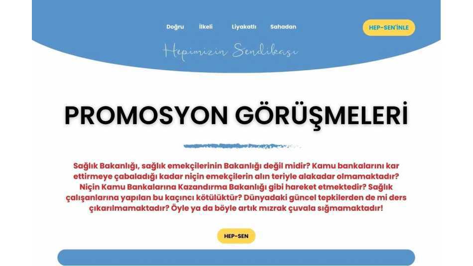HEP-SEN BANKA PROMOSYONLARI HAKKINDA KAMUOYU AÇIKLAMASI