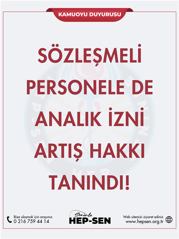 Sözleşmeli Personele De Analık İzni  Artış Hakkı Tanındı!