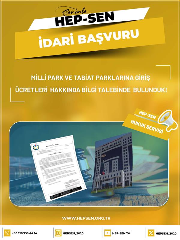 Milli Park ve Tabiat Parklarına Giriş Ücretleri Hakkında Bilgi Talebinde Bulunduk