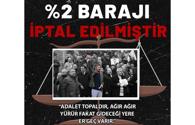 Kanunsuz Yüzde 2 Barajı AYM Tarafından İptal Edilmiştir!